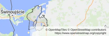 Mapa z zaznaczonym Wolinem