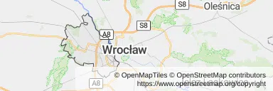 Mapa z zaznaczoną Fabryczną we Wrocławiu