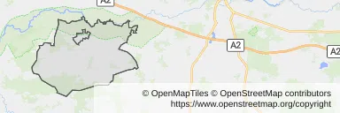 Mapa z zaznaczonym Zagórowem