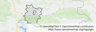 Mapa z zaznaczonym Zakliczynem