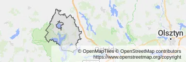 Mapa z zaznaczonym Zalewem