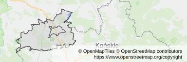 Mapa z zaznaczonym Żarnowem