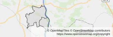 Mapa z zaznaczonym Zawichoścem
