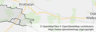 Mapa z zaznaczonym Zdunami