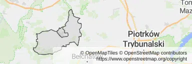 Mapa z zaznaczonym Zelowem