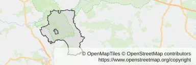 Mapa z zaznaczonym Żerkowem